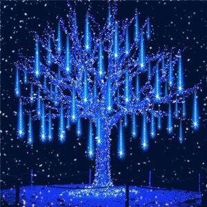 Christmas Lights Outdoor，LED Meteor Shower Lights 11.8 inch 8 Tubes